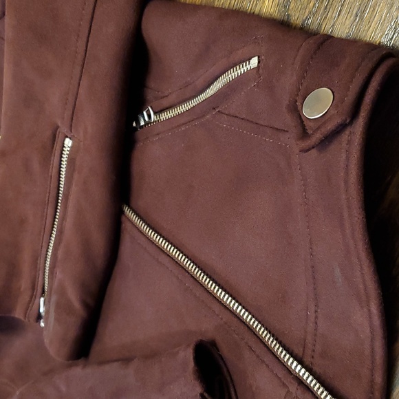 🧥 Loft Faux Suede Moto Jacket - Size Small 🧥 - Picture 7 of 7